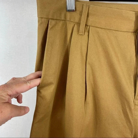 NEW The Rail Pleated Front  Cropped Raw Hem Pants - Picture 4 of 12